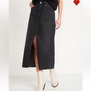 Black Denim Skirt